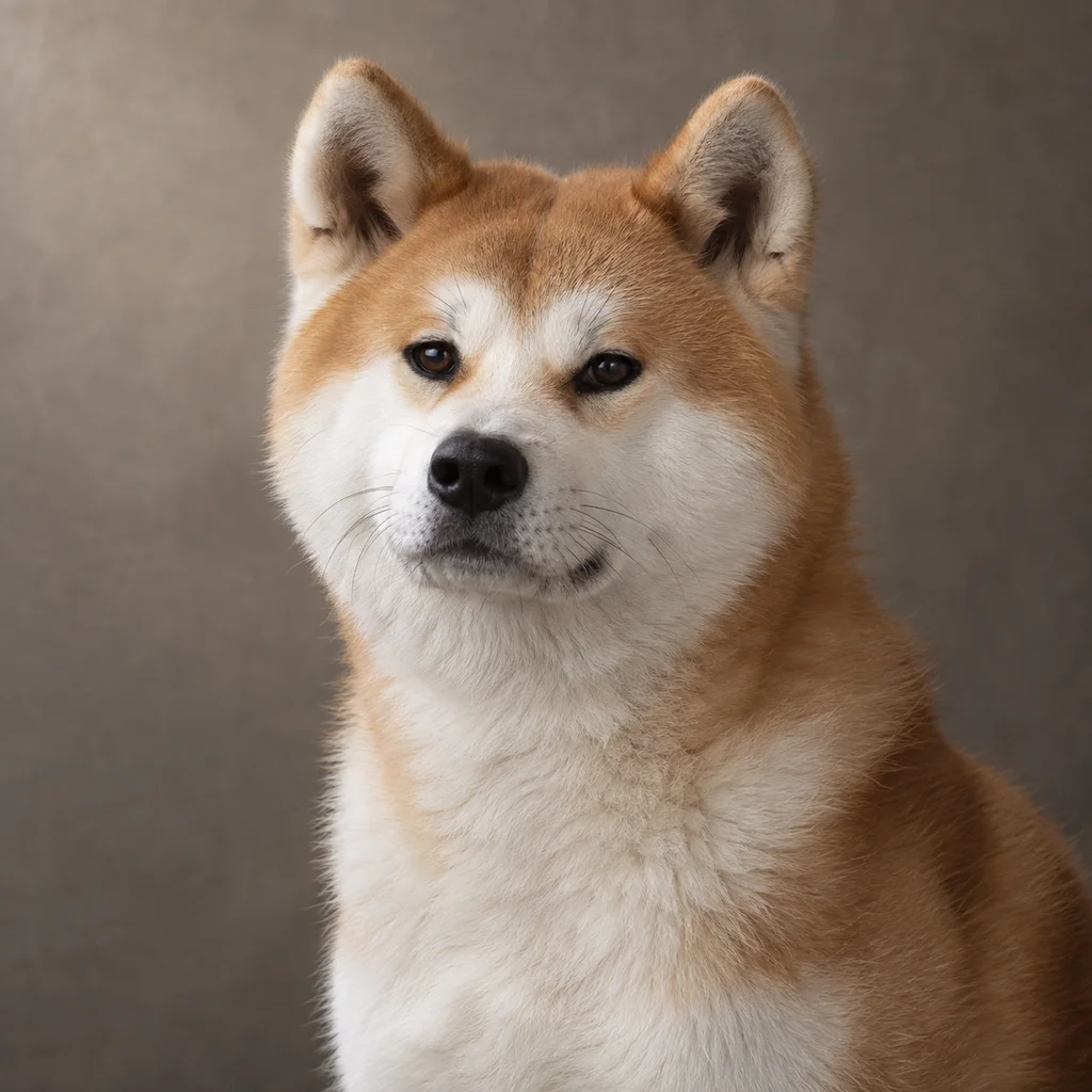 AI-generated illustration of an adult Akita Inu