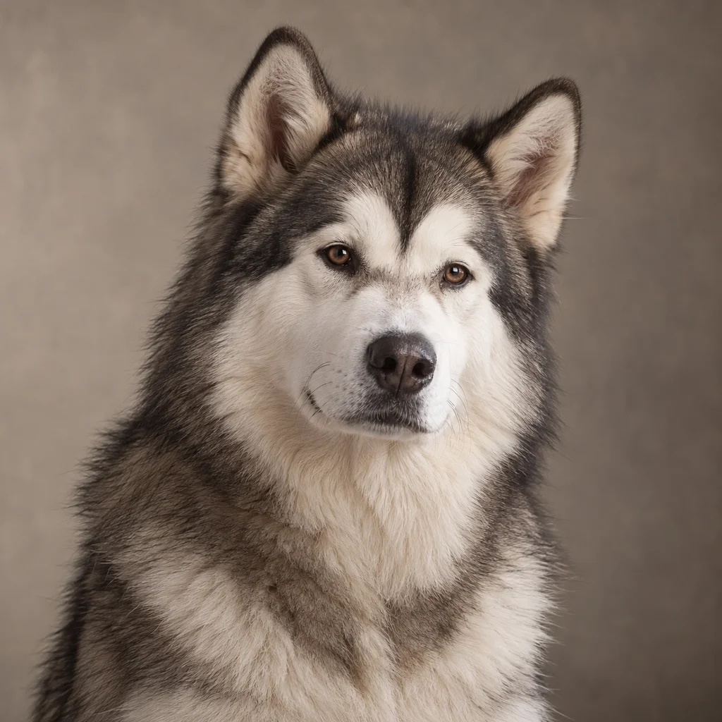 AI-generated illustration of an adult Alaskan Malamute
