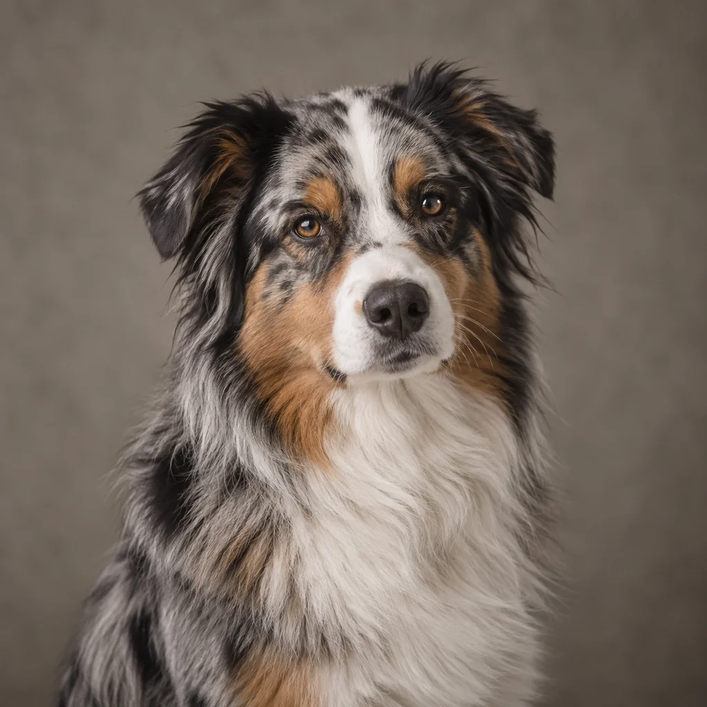 AI-generated illustration of an adult Australian Shepherd