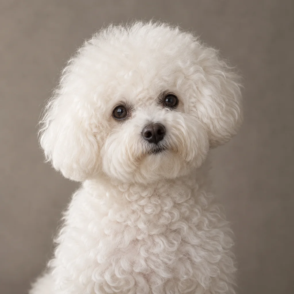 AI-generated illustration of an adult Bichon Frise