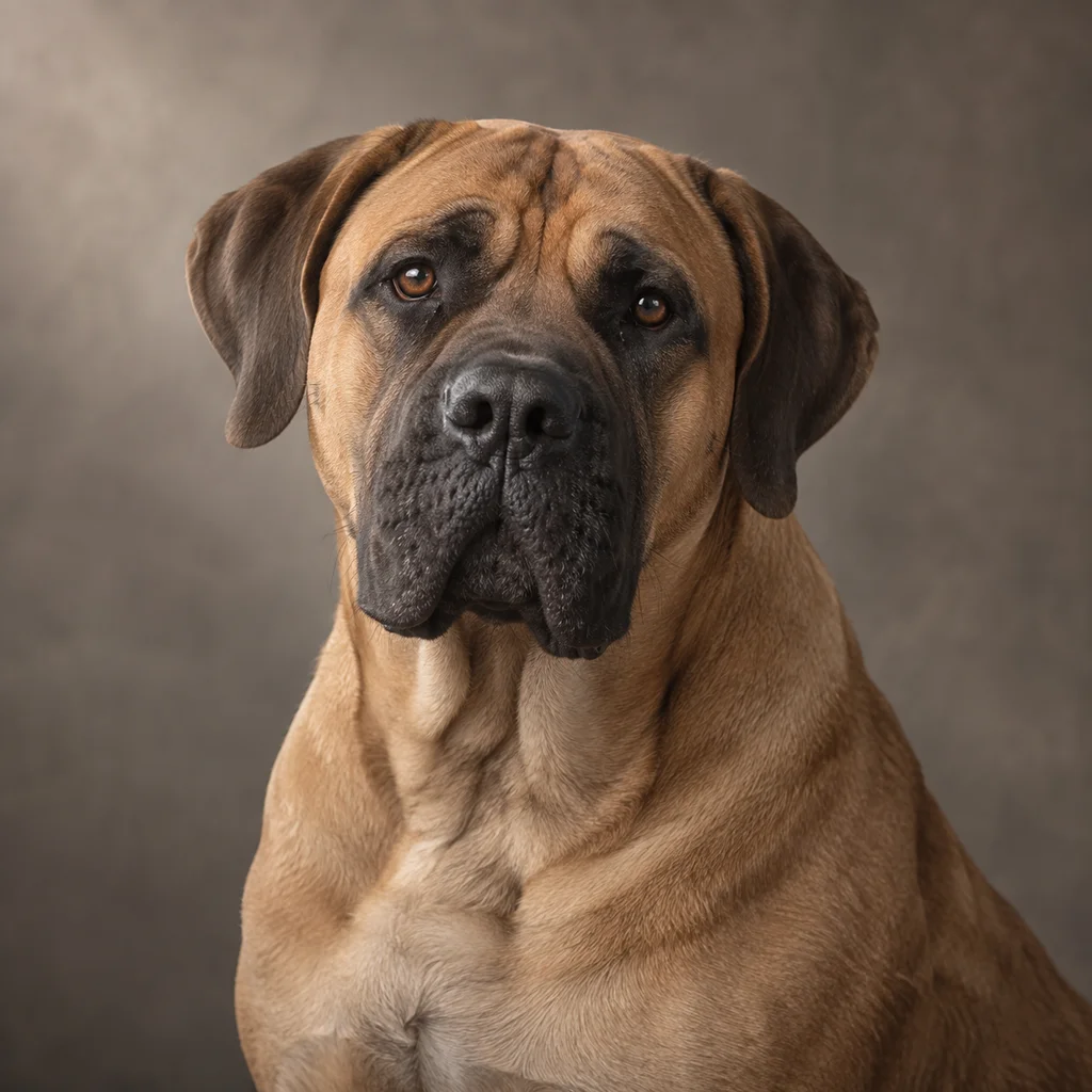 AI-generated illustration of an adult Boerboel