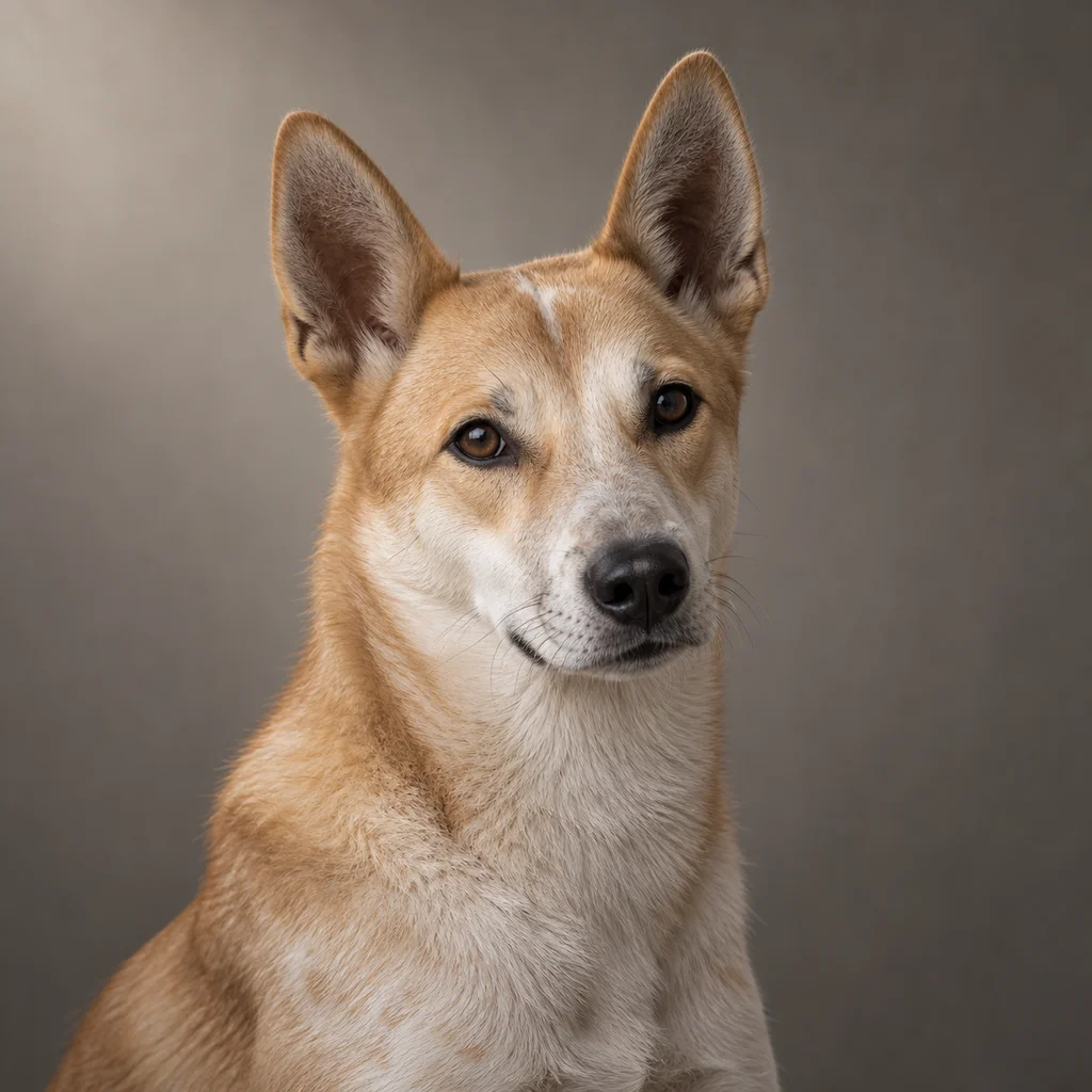AI-generated illustration of an adult Canaan Dog