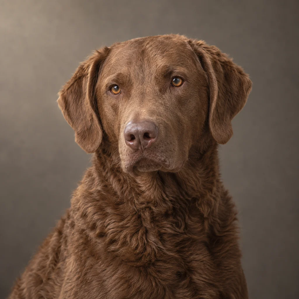 AI-generated illustration of an adult Chesapeake Bay Retriever