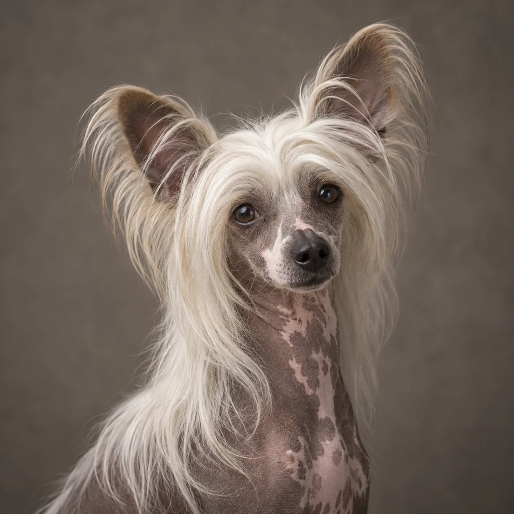 AI-generated illustration of an adult Chinese Crested