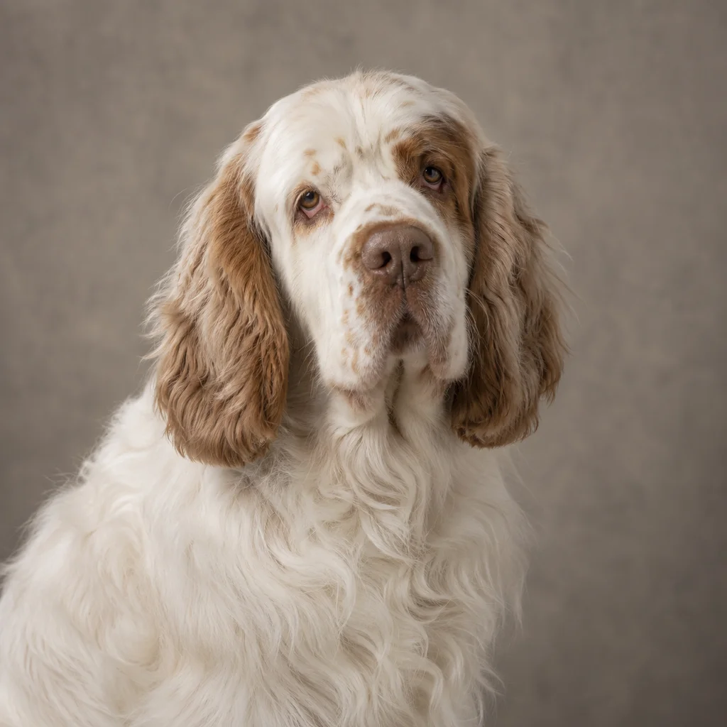 AI-generated illustration of an adult Clumber Spaniel