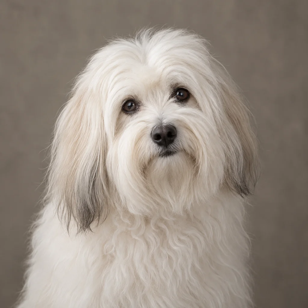 AI-generated illustration of an adult Coton de Tulear