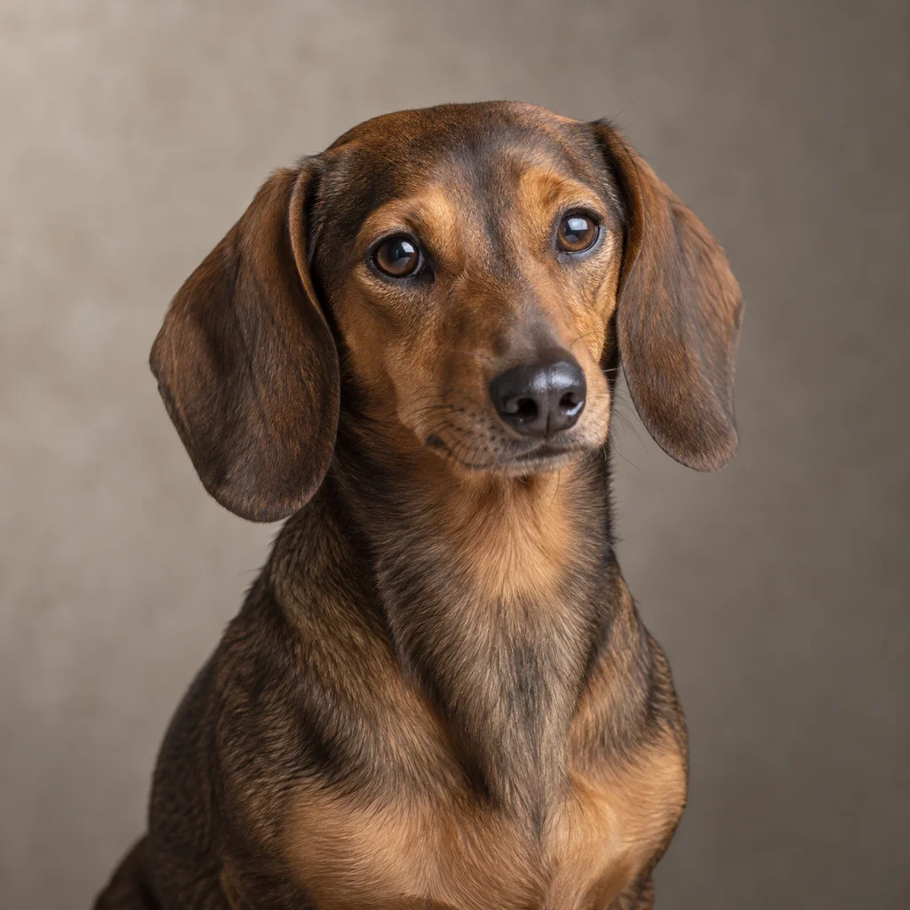 AI-generated illustration of an adult Dachshund