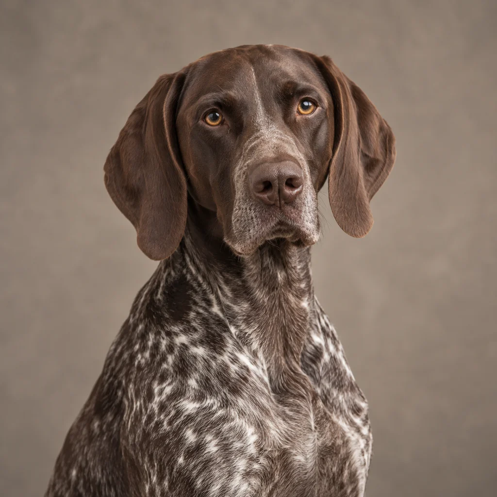 AI-generated illustration of an adult German Shorthaired Pointer
