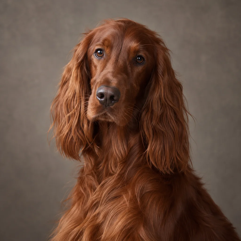 AI-generated illustration of an adult Irish Setter