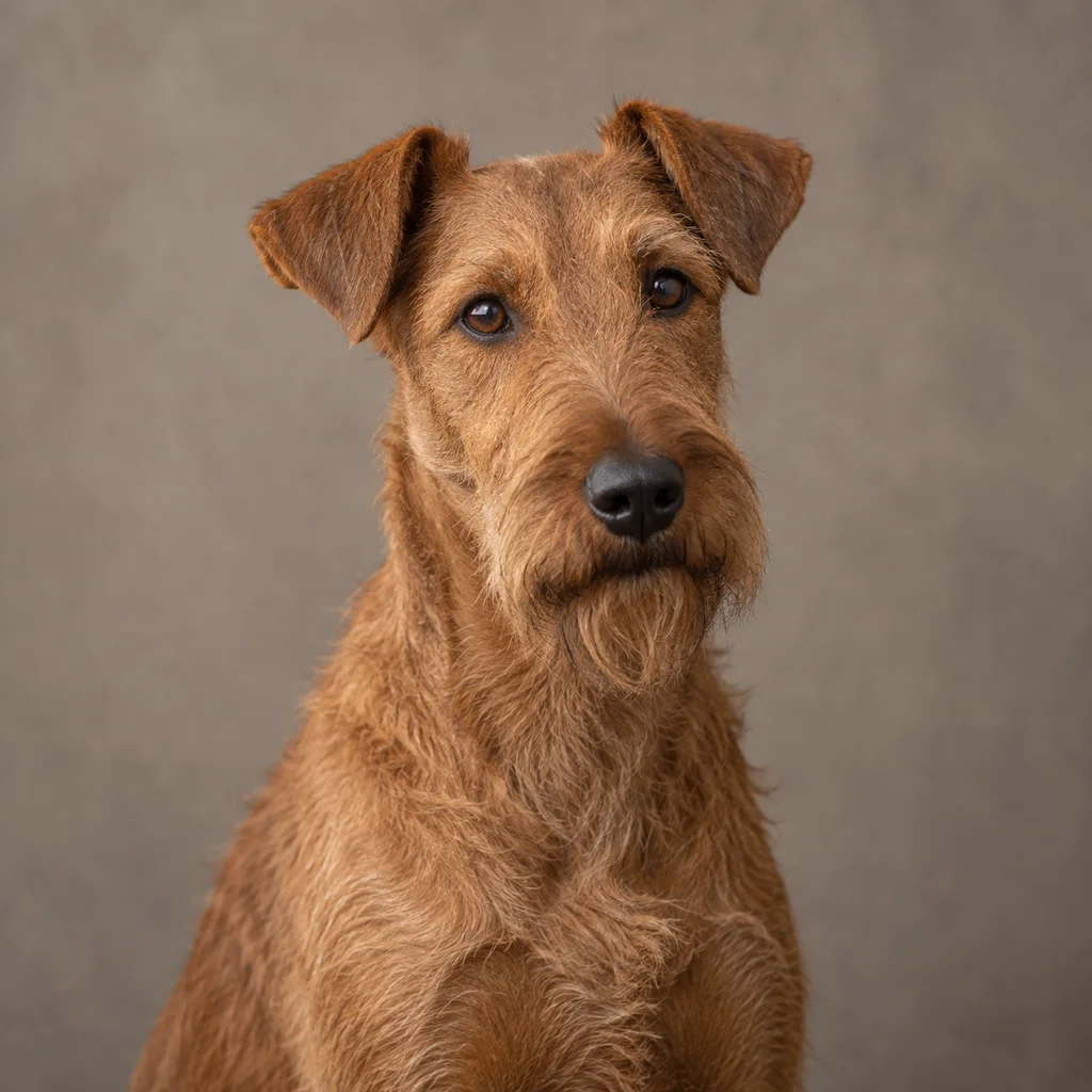 AI-generated illustration of an adult Irish Terrier