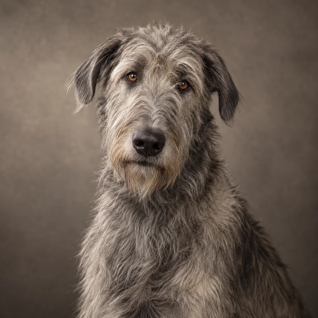 AI-generated illustration of an adult Irish Wolfhound