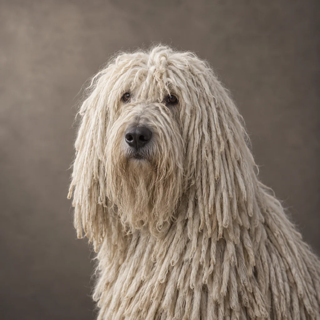AI-generated illustration of an adult Komondor