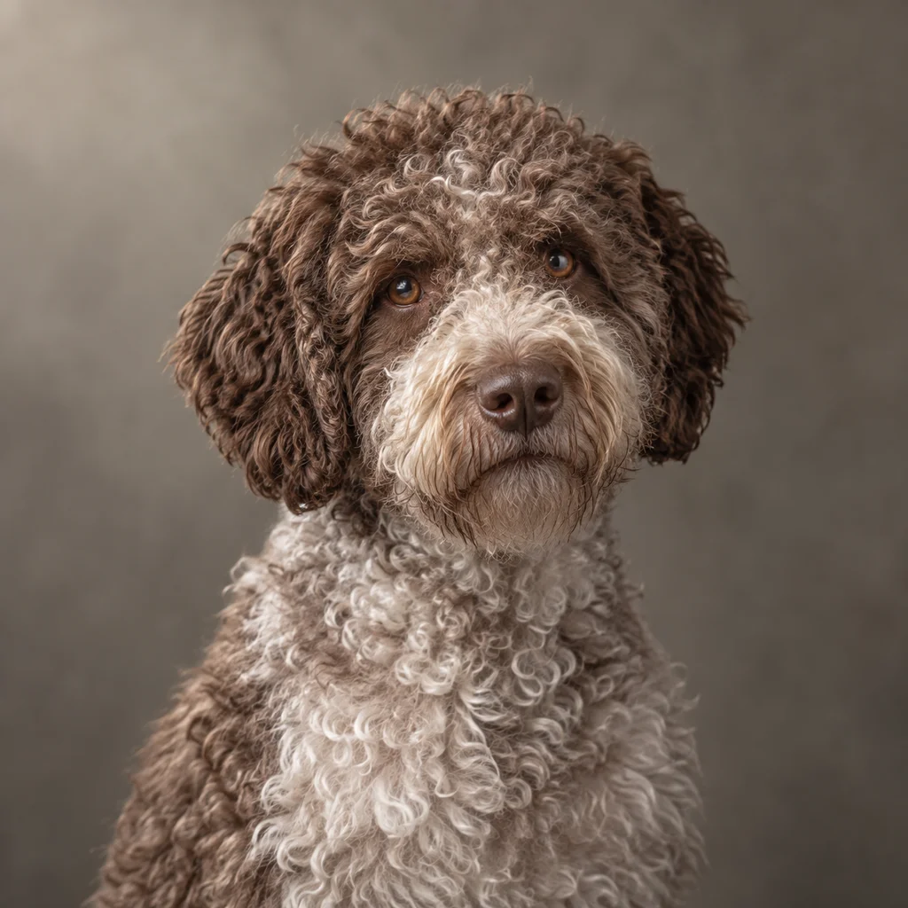 AI-generated illustration of an adult Lagotto Romagnolo