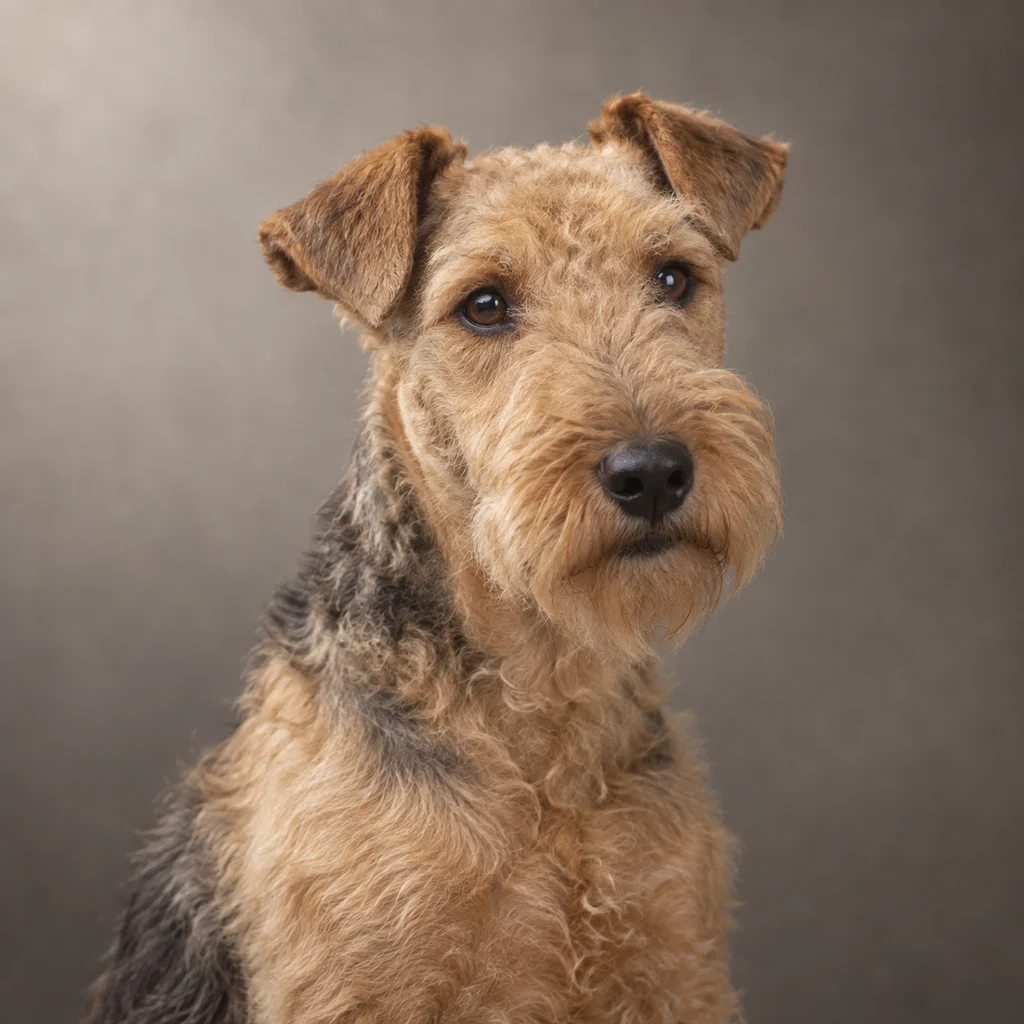 AI-generated illustration of an adult Lakeland Terrier