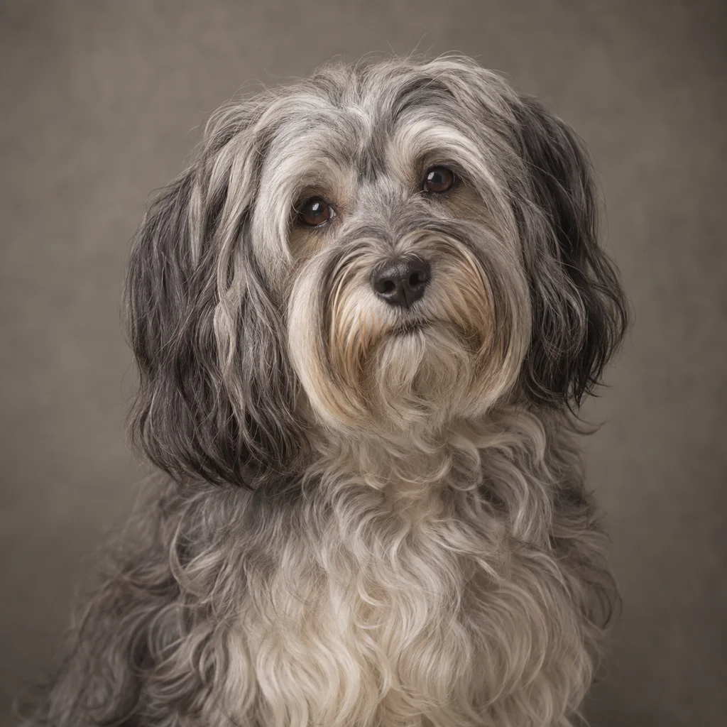 AI-generated illustration of an adult Lowchen