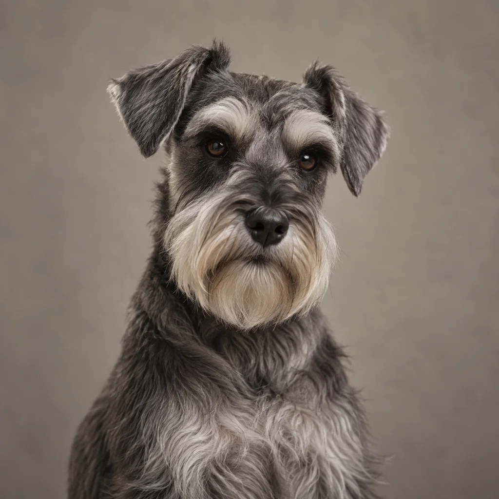 AI-generated illustration of an adult Miniature Schnauzer