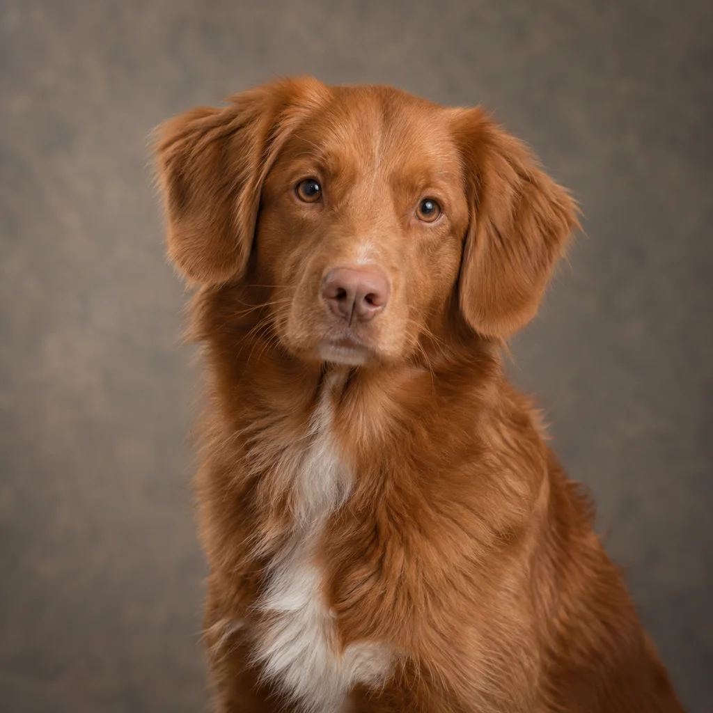 AI-generated illustration of an adult Nova Scotia Duck Tolling Retriever