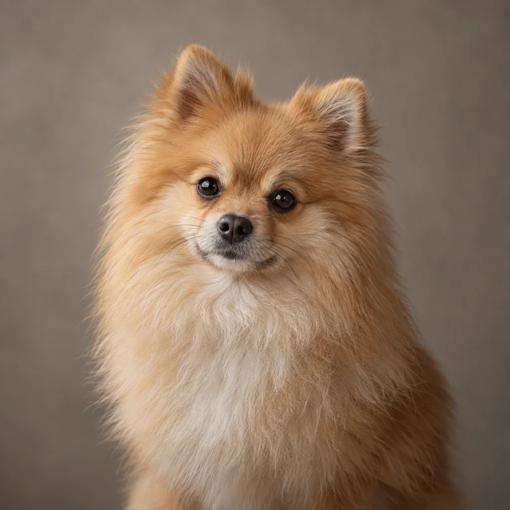 AI-generated illustration of an adult Pomeranian