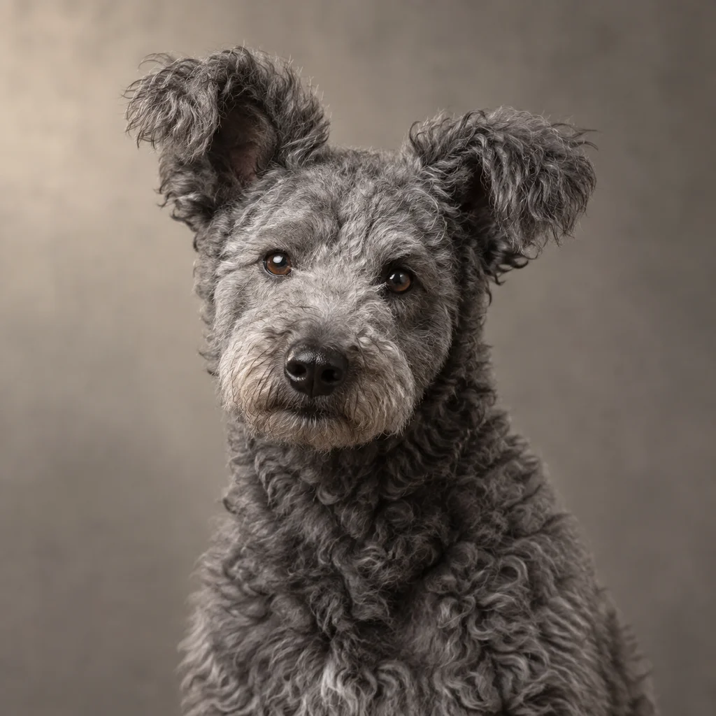 AI-generated illustration of an adult Pumi