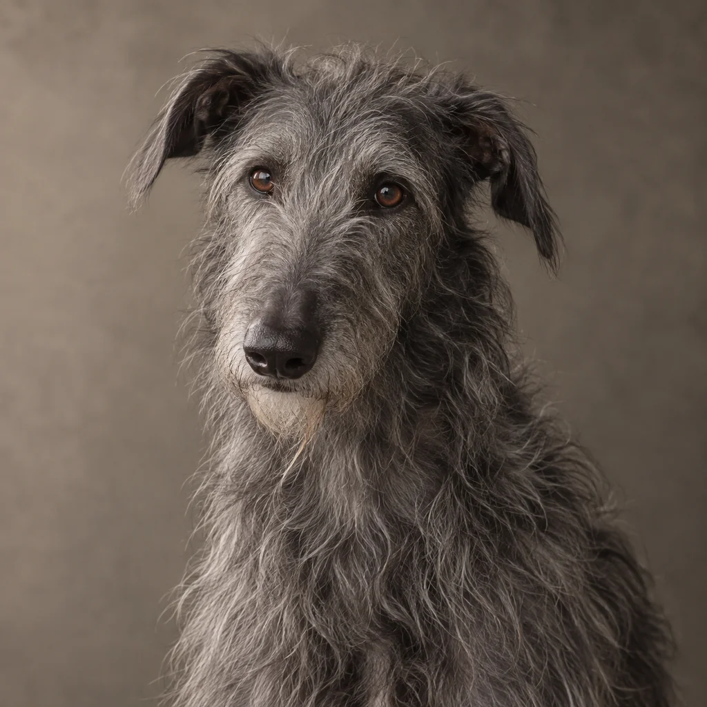 AI-generated illustration of an adult Scottish Deerhound