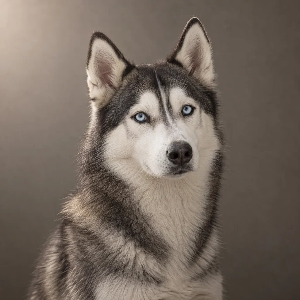 AI-generated illustration of an adult Siberian Husky