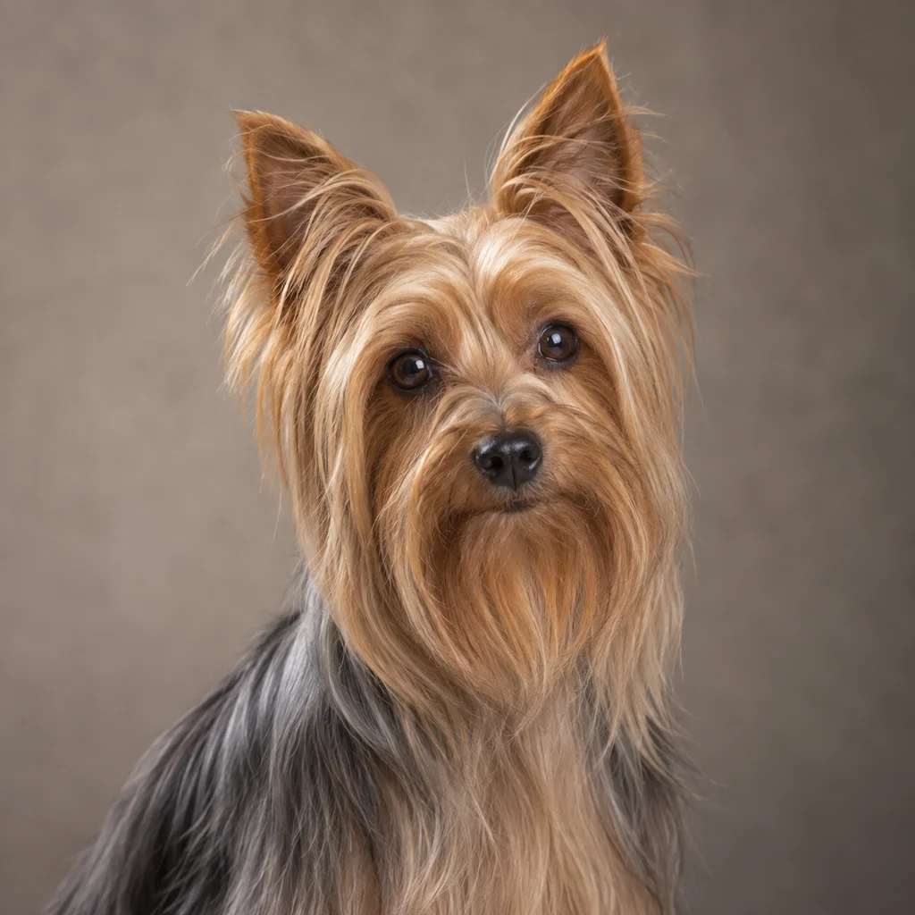 AI-generated illustration of an adult Silky Terrier