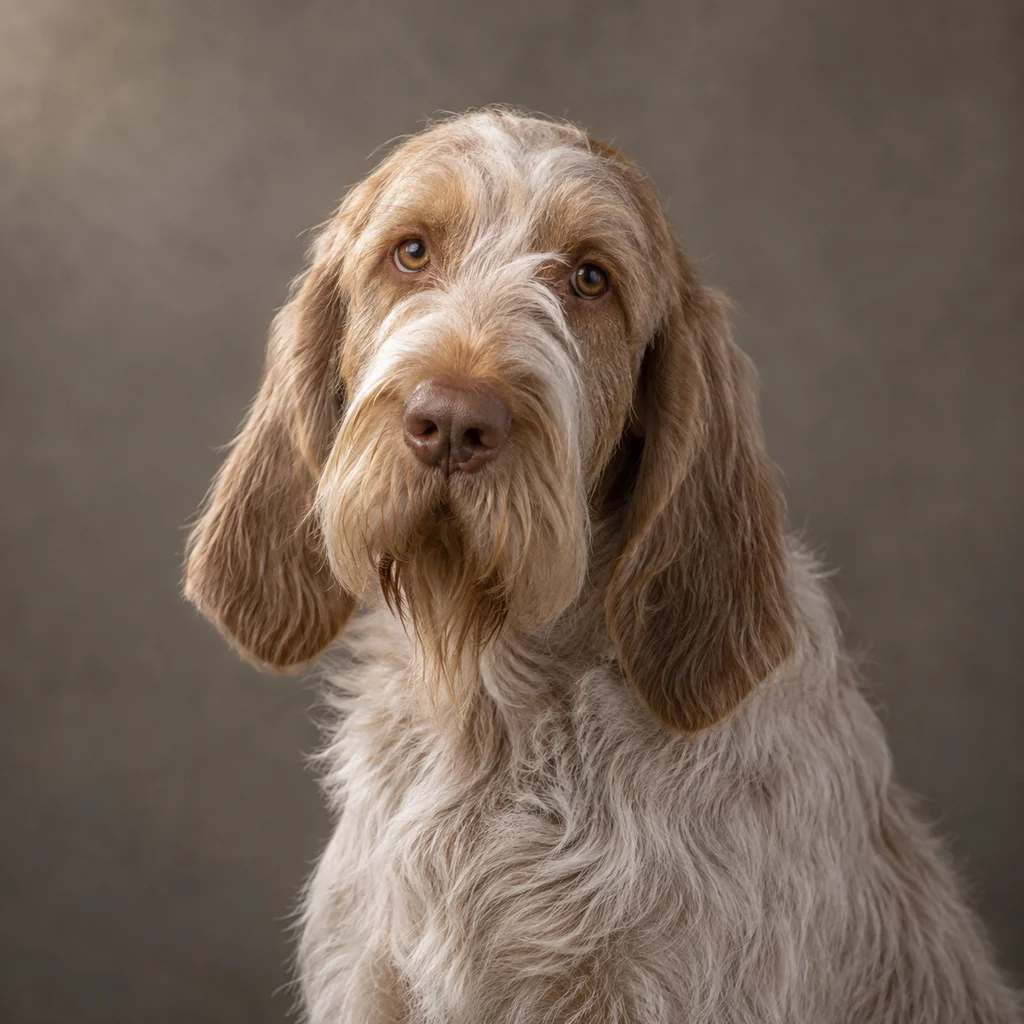 AI-generated illustration of an adult Spinone Italiano