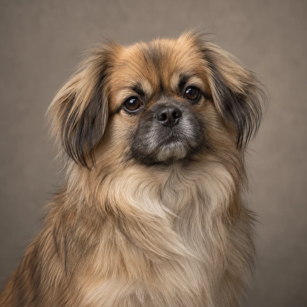 AI-generated illustration of an adult Tibetan Spaniel