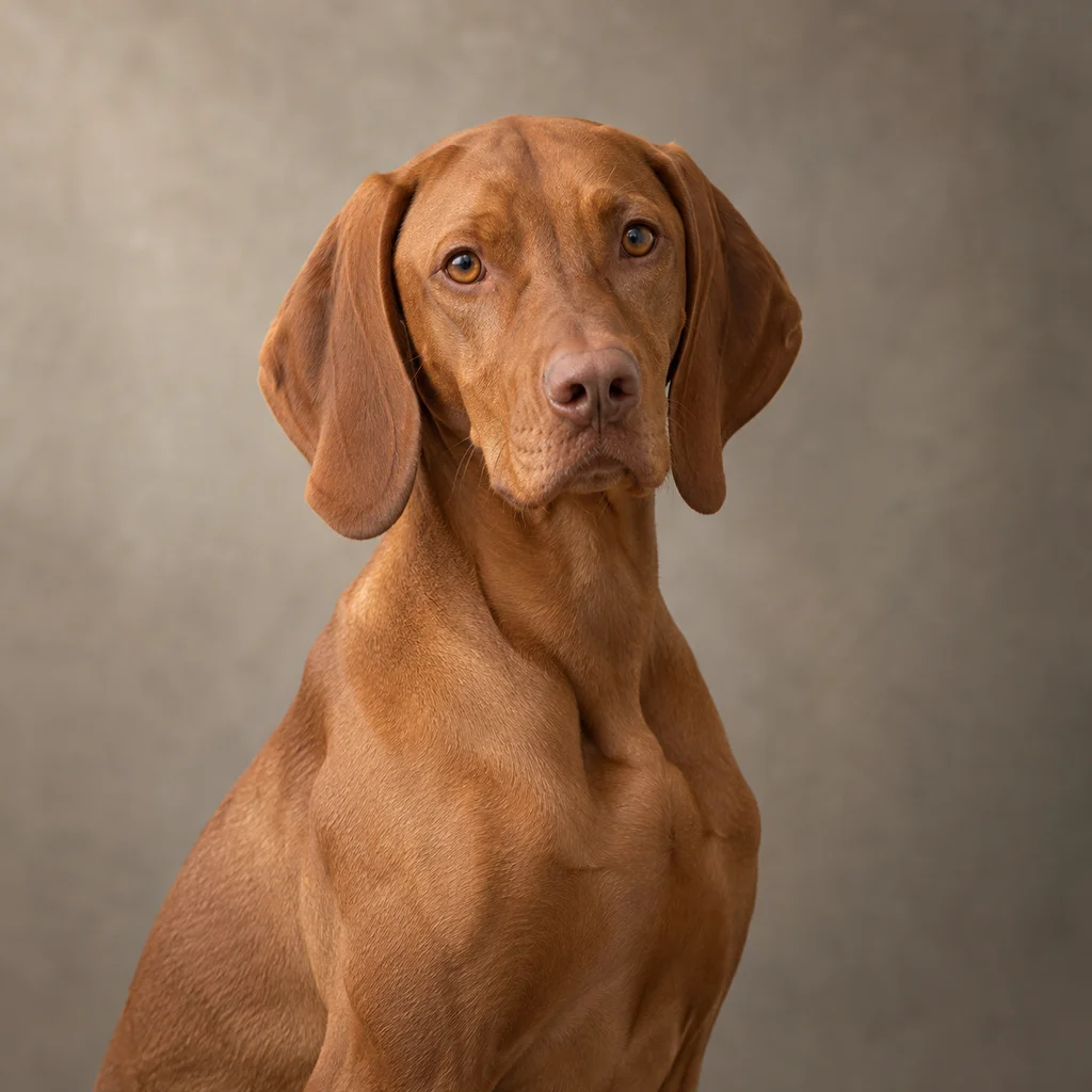 AI-generated illustration of an adult Vizsla
