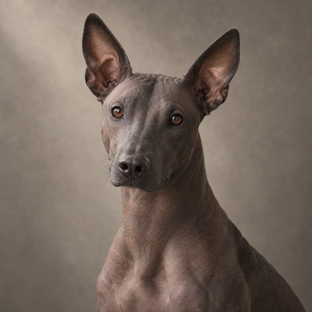 AI-generated illustration of an adult Xoloitzcuintli